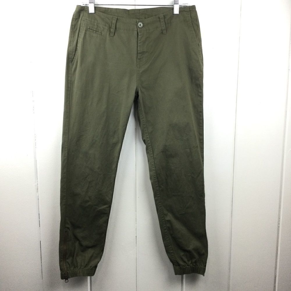 ‎Roots Olive Green Zip Leg Cargo Style Pant 4